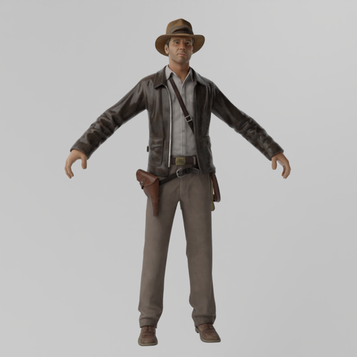 Indiana-Jones0003.png indiana Jones Lowpoly Rigged