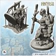 4.jpg Dark creature with big stick and back shield (9) - Medieval Fantasy Magic Feudal Old Archaic Saga 28mm 15mm Chaos Darkness Demon