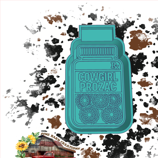 Cowgirl Prozac freshie mold housing 3D model