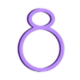 skinnyNumbers8.stl Тонкие минималистичные номера домов