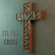 CROSS-7png.png Wall сross 7  - 3D MODEL STL- files For CNC and 3D Printer.Download.