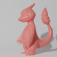 charmeleon 3 2.png STL file Charmander evolution pack (9 models, 3 positions each evolution)・3D print design to download
