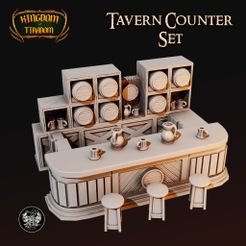 resize-tavern-set.jpg Archivo 3D Juego de mostrador de taberna・Diseño de impresora 3D para descargar, themasterforgeofficial