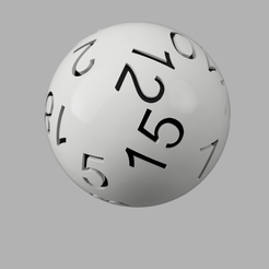 D20-Thumbnail.png STL file 3D Printable D20 Spherical Die STL File (Always lands with a face up!)・3D print model to download