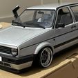 331428009_503495595085287_8718822852916621527_n.jpg VW GOLF MK2  FRONT AND REAR BIG BUMPERS 1/18 1/24 1/43