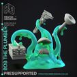 Bob-The-plumber-2.jpg Bob The Plumber - Dungeon Cleaning Inc - PRESUPPORTED - Illustrated and Stats - 32mm scale