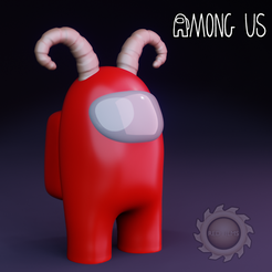 AMONG editable.png STL file AMONG US (DEVIL)・Model to download and 3D print