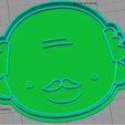 abuelo-sp.jpg Grandfather face - Cookie Cutter - Rostro abuelo - Rostro grandfather face Cookie Cutter