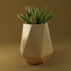 p3.png STL file Simple plant pot/ cube・3D printing design to download