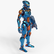 __0003.png Realistic Cyborg: High Tech Metallic Combat 3D Model
