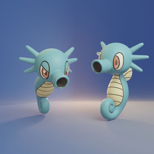 horsea-render.jpg Pokemon - Horsea with 2 poses
