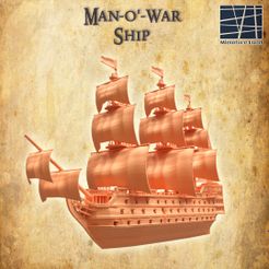 Manowar-1-re.jpg Файл 3D Корабль "Человек войны" 28 MM Tabletop Terrain・3D-печатная модель для загрузки