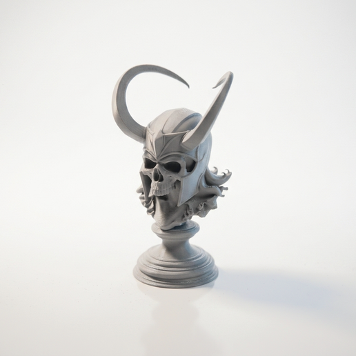 Loki Skull Bust Norse Mythology Sculpture 3D Printable 3D model