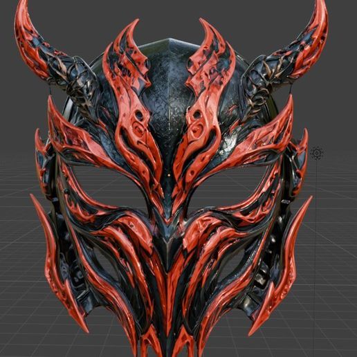 Overlord Helmet - Horned Demon Mask for Cosplay | 3D Printable STL OBJ