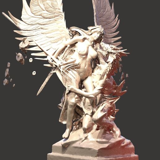 Heaven and hell sculpture winged grand 3