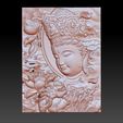 wenshuBodhisattva1.jpg Free STL file Manjushri bodhisattva and lion 3d model of bas-relief・Template to download and 3D print