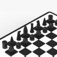 A-Closer-Look-to-the-Pieces-of-Modern-Minimalistic-Chess-Pieces-Set-3D-print-model-Video-Turnable.jpg Chess Lover Gift for Her Modern Minimal Chess Set for Valentine's Day Gift for Her Unique Chess Pieces Chess 3D Print Printable STL Files