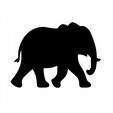 elephant.png Niedliche Tierausstechformen STL Pack 1