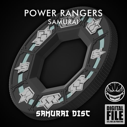 🗡️ SAMURAI DISC - POWER RANGERS SAMURAI・ STL File for 3D printing・Cults