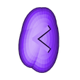 Kenaz Runestone.stl STL file Elder Futhark Runestones Set・3D printer model to download