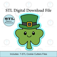 Etsy-Listing-Template-STL.png Clover With Hat Cookie Cutter | STL File