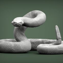Rattlesnake1.jpg 3D-Datei Klapperschlange 3D-Druckmodell・3D-druckbares Modell zum herunterladen