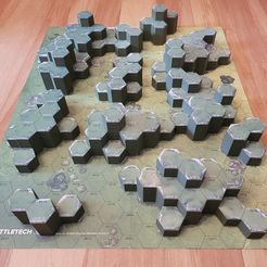 Make-1.jpg Файл STL BATTLETECH TERRAIN MAP FOOTHILLS #1 (BATTLETECH MAP PACK GRASSLANDS, НЕОПРЕНОВЫЙ БОЕВОЙ КОВРИК ALPINE / GRASSLANDS C / RIGHT SIDE)・Модель для загрузки и 3D печати