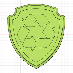 Снимок-экрана-115.png STL file Bath bomb mold PAW PATROL BADGE ROCKY・3D printer design to download