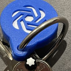 IMG-5861.jpg STL file Key ring for AirTag with ChatGPT logo・Model to download and 3D print