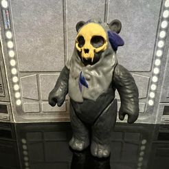 315520715_1388363605340870_8458269872121788178_n.jpg STL file STAR WARS VINTAGE EWOK, CATWOK ACTION FIGURE. CAT SKULL CUSTOM KENNER, HASBRO, 3.75", 1/18, 5POA・Model to download and 3D print