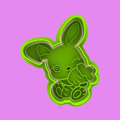 untitled.15.jpg STL file EASTER BUNNY CUTTER AND STAMP・3D print object to download