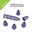 etsy-view1.jpg 6mm (0.24") NUMBER nanocutters for polymer clay, stackable 6mm cutters, set includes nine shapes