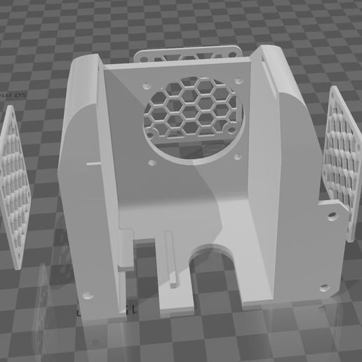 hotend dual fan for anycubic chiron 3D model