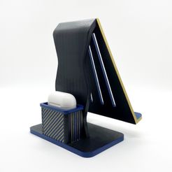 phone_stand_pic4.jpg Geometric Phone Stand with Airpods Case Holder