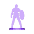 CAP_AMERICA.stl Kaptan Amerika oyun tahtası jetonu