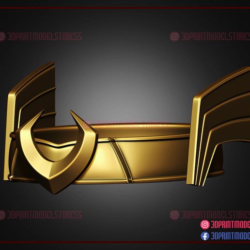 Kid_Loki_Crown_3d_print_model_04.jpg Coroa Kid Loki