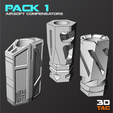 3DTAC_Compensators_Pack_1.png 3TAC / Airsoft Compensators / Pack-1 (3 Models Included)