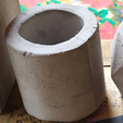Foto macetero terminado.png Cylinder concrete mold pot