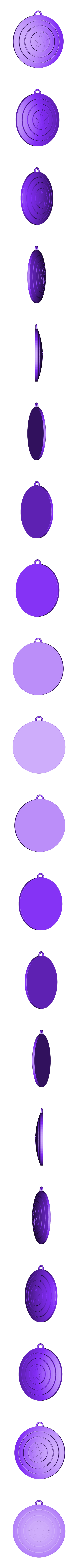 assembled.stl Captain America Shield Keychain