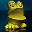 Frog-Man-Yellow1.jpg Frog thread-eater bowl table garbage can