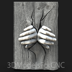1.png 3D file 3D Model STL File for CNC Router Laser & 3D Printer Hands 1・3D printable model to download