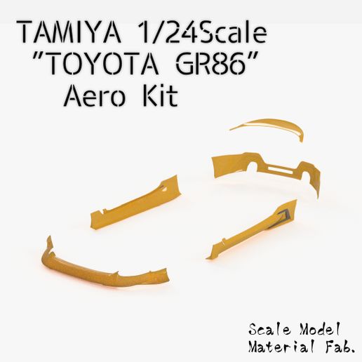 "TAMIYA 1/24 SCALE TOYOTA GR86" AeroParts