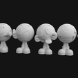 Emojis.png Pack with 6 emojis and 3 wall dolls stl for 3d printing