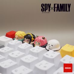 spy02.jpg STL file Keycaps spy x family・Template to download and 3D print