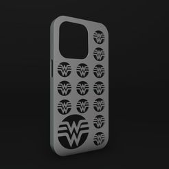 2023-02-16_20-21.jpg STL file Wonder Woman Iphone 14 Case・3D printer design to download