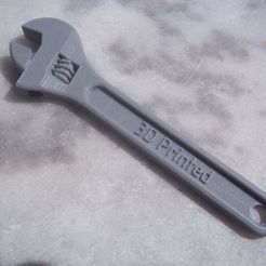 Clé à molette imprimable en 3D entièrement assemblée