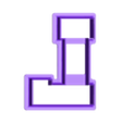 Varsity L.stl Archivo STL Varsity Style Letter L Cookie Cutter・Diseño de impresora 3D para descargar