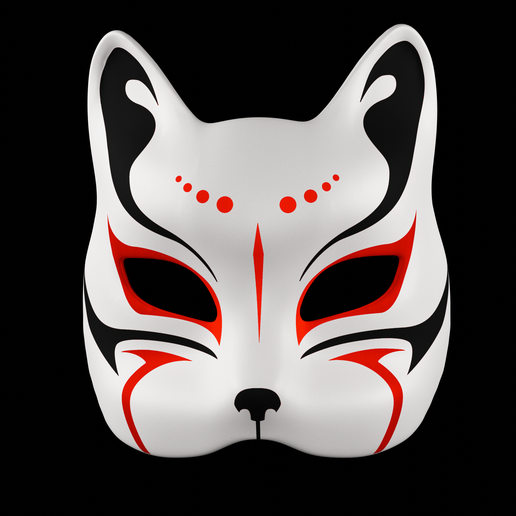 japanese kitsune mask template