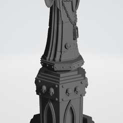 W1.png Pedestal with Hooded statue