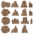 Group.png 32mm Tabletop Scenery Demonic Temple Basing Bits Pack